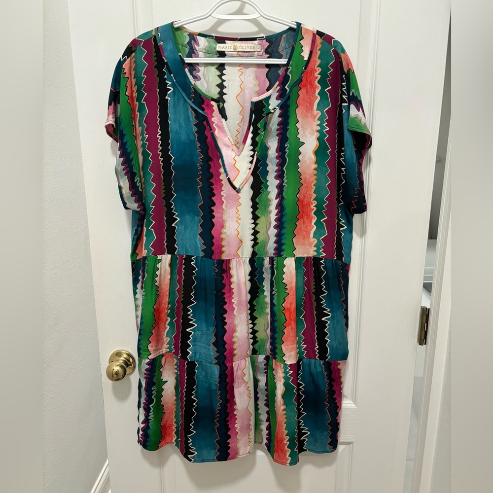 Marie Oliver watercolor dress